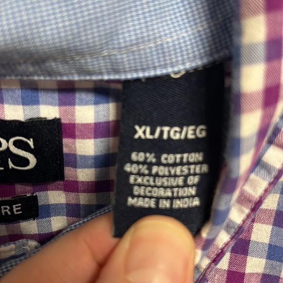 CHAPS men short sleeve button down shirt size xlarge. - Picture 4 of 7